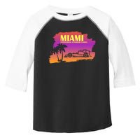 Miami Grand Prix 2022 Race Miami Gardens Retro Vintage Toddler Fine Jersey T-Shirt