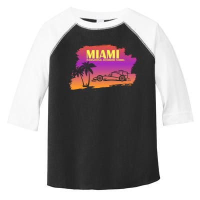 Miami Grand Prix 2022 Race Miami Gardens Retro Vintage Toddler Fine Jersey T-Shirt