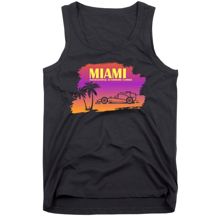 Miami Grand Prix 2022 Race Miami Gardens Retro Vintage Tank Top