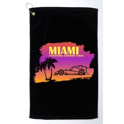 Miami Grand Prix 2022 Race Miami Gardens Retro Vintage Platinum Collection Golf Towel