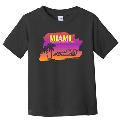 Miami Grand Prix 2022 Race Miami Gardens Retro Vintage Toddler T-Shirt