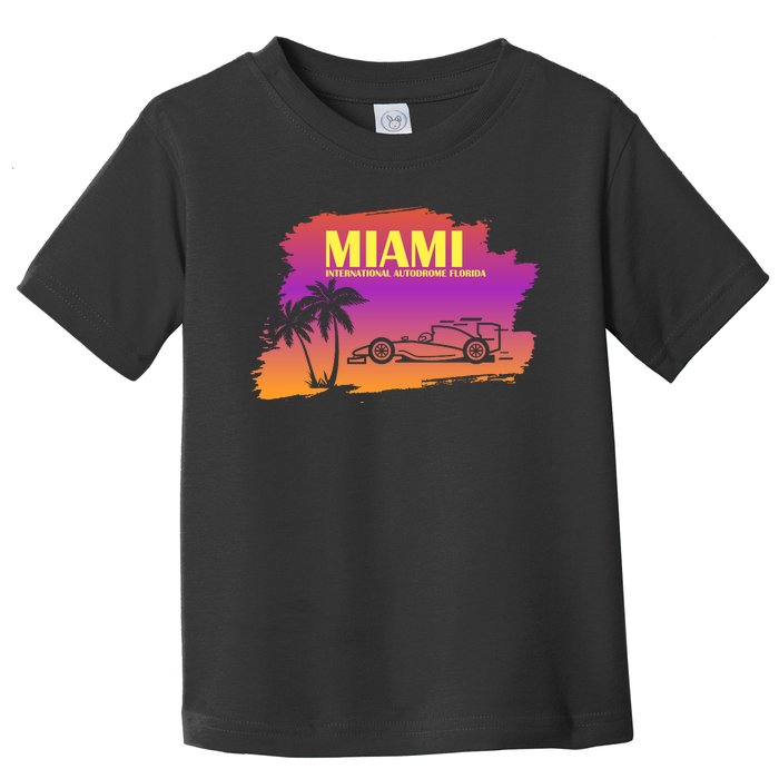 Miami Grand Prix 2022 Race Miami Gardens Retro Vintage Toddler T-Shirt