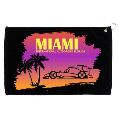 Miami Grand Prix 2022 Race Miami Gardens Retro Vintage Grommeted Golf Towel