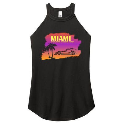 Miami Grand Prix 2022 Race Miami Gardens Retro Vintage Women's Perfect Tri Rocker Tank