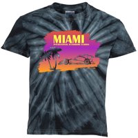 Miami Grand Prix 2022 Race Miami Gardens Retro Vintage Kids Tie-Dye T-Shirt