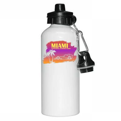 Miami Grand Prix 2022 Race Miami Gardens Retro Vintage Aluminum Water Bottle