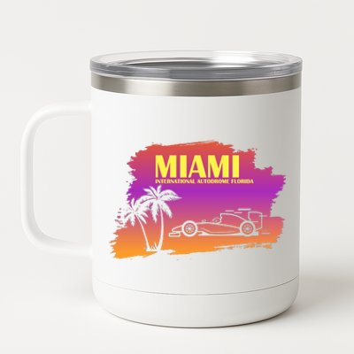 Miami Grand Prix 2022 Race Miami Gardens Retro Vintage 12 oz Stainless Steel Tumbler Cup