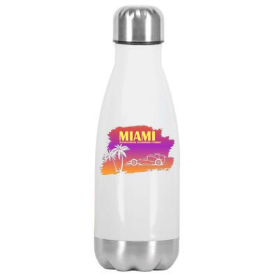 Miami Grand Prix 2022 Race Miami Gardens Retro Vintage Stainless Steel Insulated Water Bottle