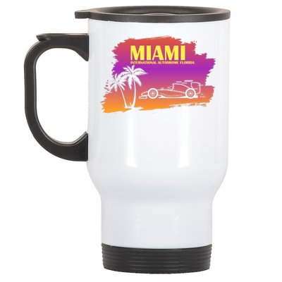 Miami Grand Prix 2022 Race Miami Gardens Retro Vintage Stainless Steel Travel Mug