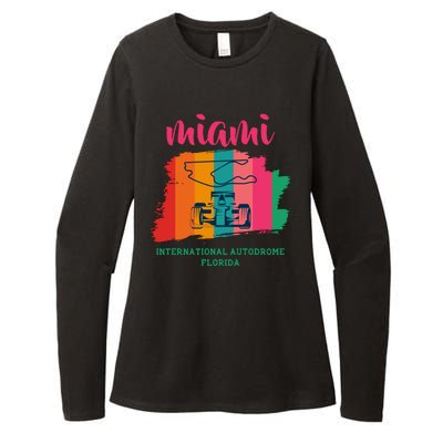 Miami Grand Prix 2022 Race Miami Gardens Retro Vintage Womens CVC Long Sleeve Shirt