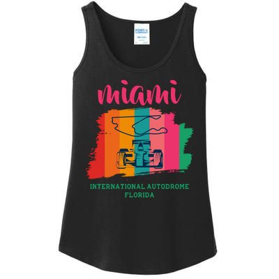 Miami Grand Prix 2022 Race Miami Gardens Retro Vintage Ladies Essential Tank