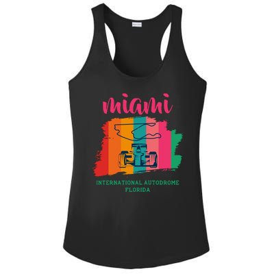 Miami Grand Prix 2022 Race Miami Gardens Retro Vintage Ladies PosiCharge Competitor Racerback Tank