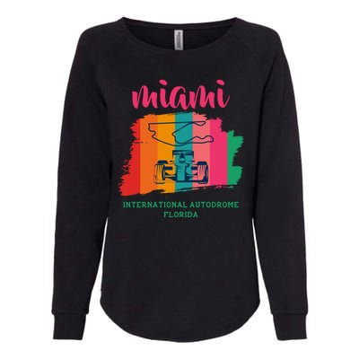 Miami Grand Prix 2022 Race Miami Gardens Retro Vintage Womens California Wash Sweatshirt