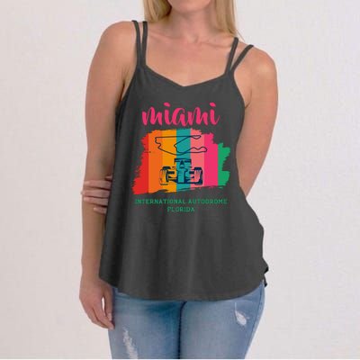 Miami Grand Prix 2022 Race Miami Gardens Retro Vintage Women's Strappy Tank