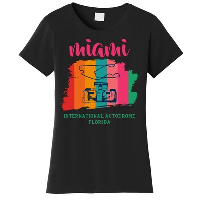 Miami Grand Prix 2022 Race Miami Gardens Retro Vintage Women's T-Shirt