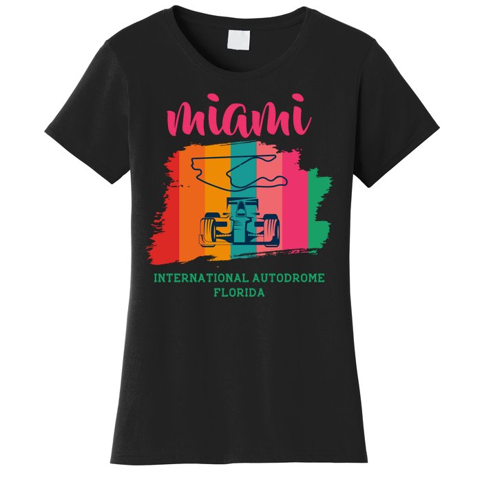 Miami Grand Prix 2022 Race Miami Gardens Retro Vintage Women's T-Shirt