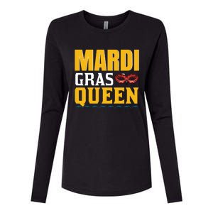 Mardi Gras Queen Womens Cotton Relaxed Long Sleeve T-Shirt