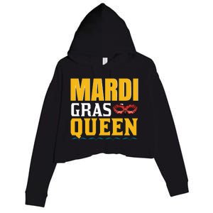 Mardi Gras Queen Crop Fleece Hoodie