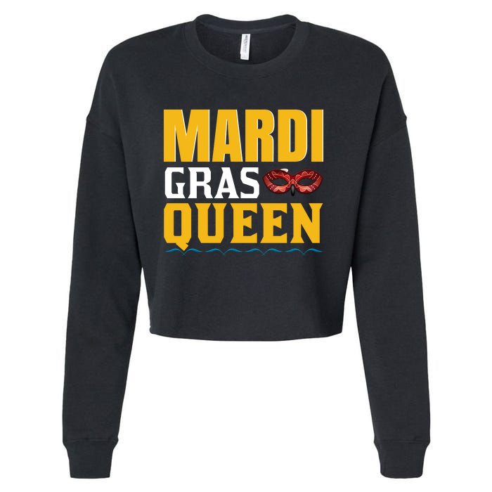 Mardi Gras Queen Cropped Pullover Crew