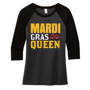 Mardi Gras Queen Women's Tri-Blend 3/4-Sleeve Raglan Shirt