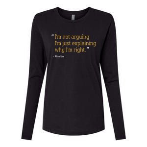 Merlin Gift Quote Funny Birthday Personalized Name Idea Womens Cotton Relaxed Long Sleeve T-Shirt