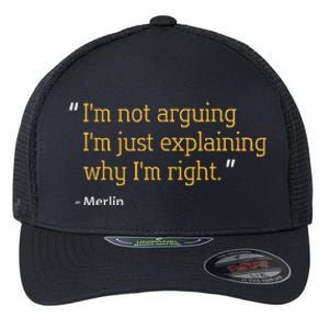 Merlin Gift Quote Funny Birthday Personalized Name Idea Flexfit Unipanel Trucker Cap