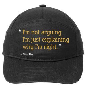 Merlin Gift Quote Funny Birthday Personalized Name Idea 7-Panel Snapback Hat