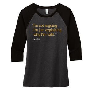 Merlin Gift Quote Funny Birthday Personalized Name Idea Women's Tri-Blend 3/4-Sleeve Raglan Shirt