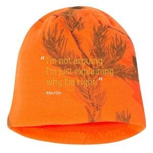 Merlin Gift Quote Funny Birthday Personalized Name Idea Kati - Camo Knit Beanie