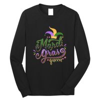 Mardi Gras Queen Gift Purplr Gold Green Gift Long Sleeve Shirt