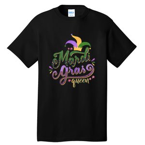 Mardi Gras Queen Gift Purplr Gold Green Gift Tall T-Shirt