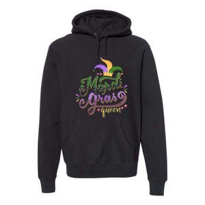 Mardi Gras Queen Gift Purplr Gold Green Gift Premium Hoodie