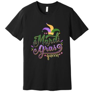 Mardi Gras Queen Gift Purplr Gold Green Gift Premium T-Shirt