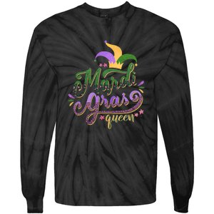 Mardi Gras Queen Gift Purplr Gold Green Gift Tie-Dye Long Sleeve Shirt