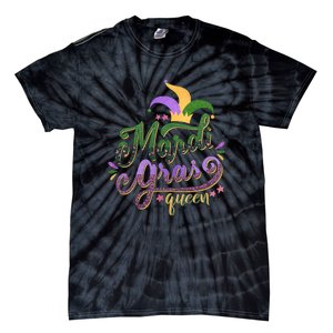 Mardi Gras Queen Gift Purplr Gold Green Gift Tie-Dye T-Shirt