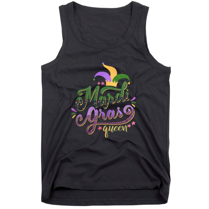 Mardi Gras Queen Gift Purplr Gold Green Gift Tank Top