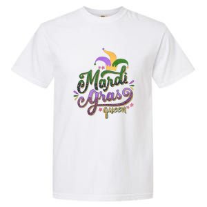 Mardi Gras Queen Gift Purplr Gold Green Gift Garment-Dyed Heavyweight T-Shirt