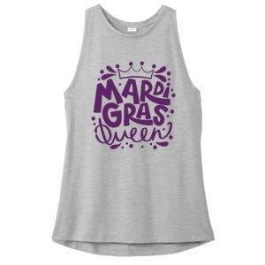 Mardi Gras Queen Celebration Ladies PosiCharge Tri-Blend Wicking Tank