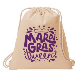 Mardi Gras Queen Celebration Drawstring Bag