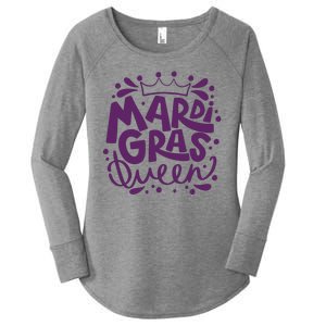 Mardi Gras Queen Celebration Women's Perfect Tri Tunic Long Sleeve Shirt