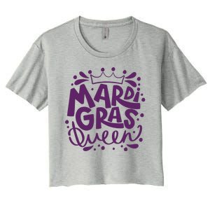 Mardi Gras Queen Celebration Women's Crop Top Tee