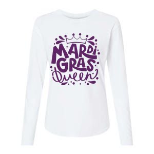 Mardi Gras Queen Celebration Womens Cotton Relaxed Long Sleeve T-Shirt