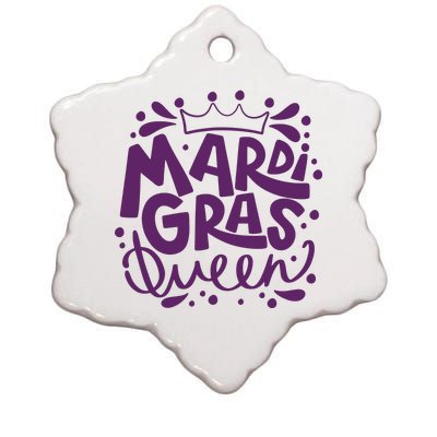 Mardi Gras Queen Celebration Ceramic Star Ornament