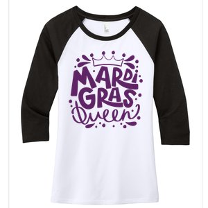 Mardi Gras Queen Celebration Women's Tri-Blend 3/4-Sleeve Raglan Shirt