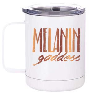 Melanin Goddess Queen Black African American Gift Meaningful Gift 12 oz Stainless Steel Tumbler Cup