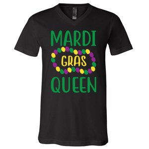 Mardi Gras Queen V-Neck T-Shirt