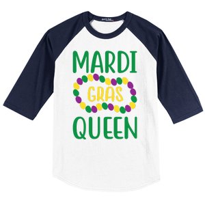 Mardi Gras Queen Baseball Sleeve Shirt