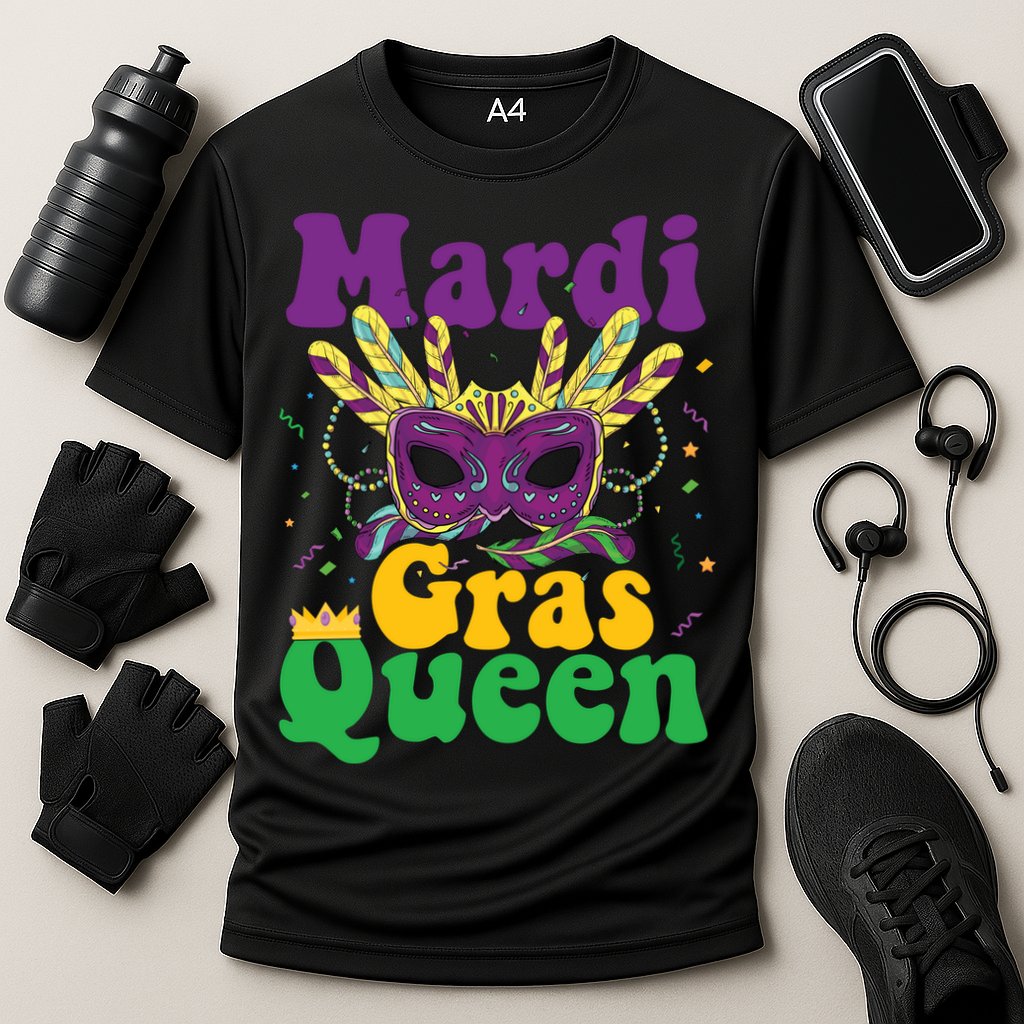 Mardi Gras Queen Funny Costume Mardi Gras Cooling Performance Crew T-Shirt