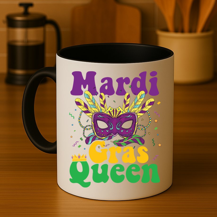Mardi Gras Queen Funny Costume Mardi Gras Mug