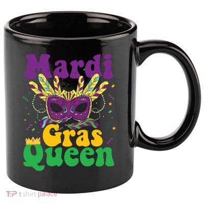 Mardi Gras Queen Funny Costume Mardi Gras 11oz C Handle Ceramic Mug
